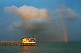 Sunset Rainbow On Powderhorn Lake_27222